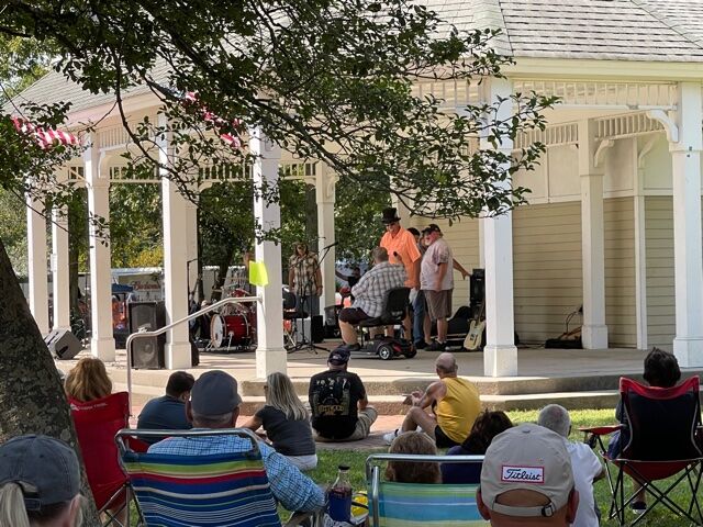 Band performing at good old days festival